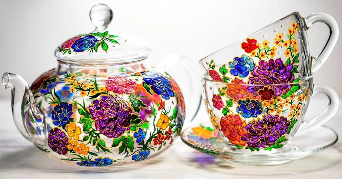 نقاشی روی شیشه با خمیر ویترای