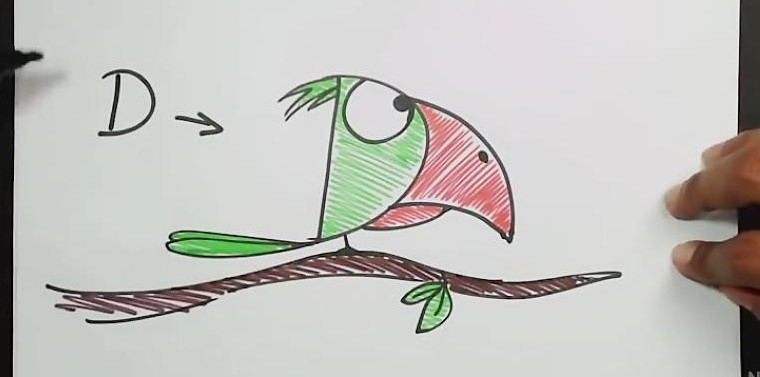 نقاشی با حروف انگلیسی d